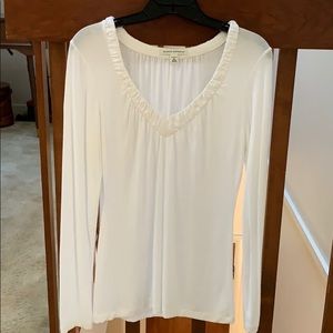 Banana Republic White Long Sleeve Top